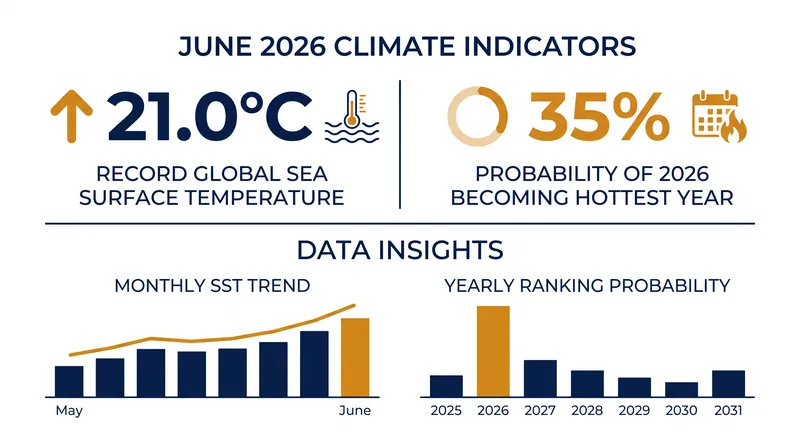 Global ocean temperatures have shattered previous records, significantly raising the odds for a record-warm year.