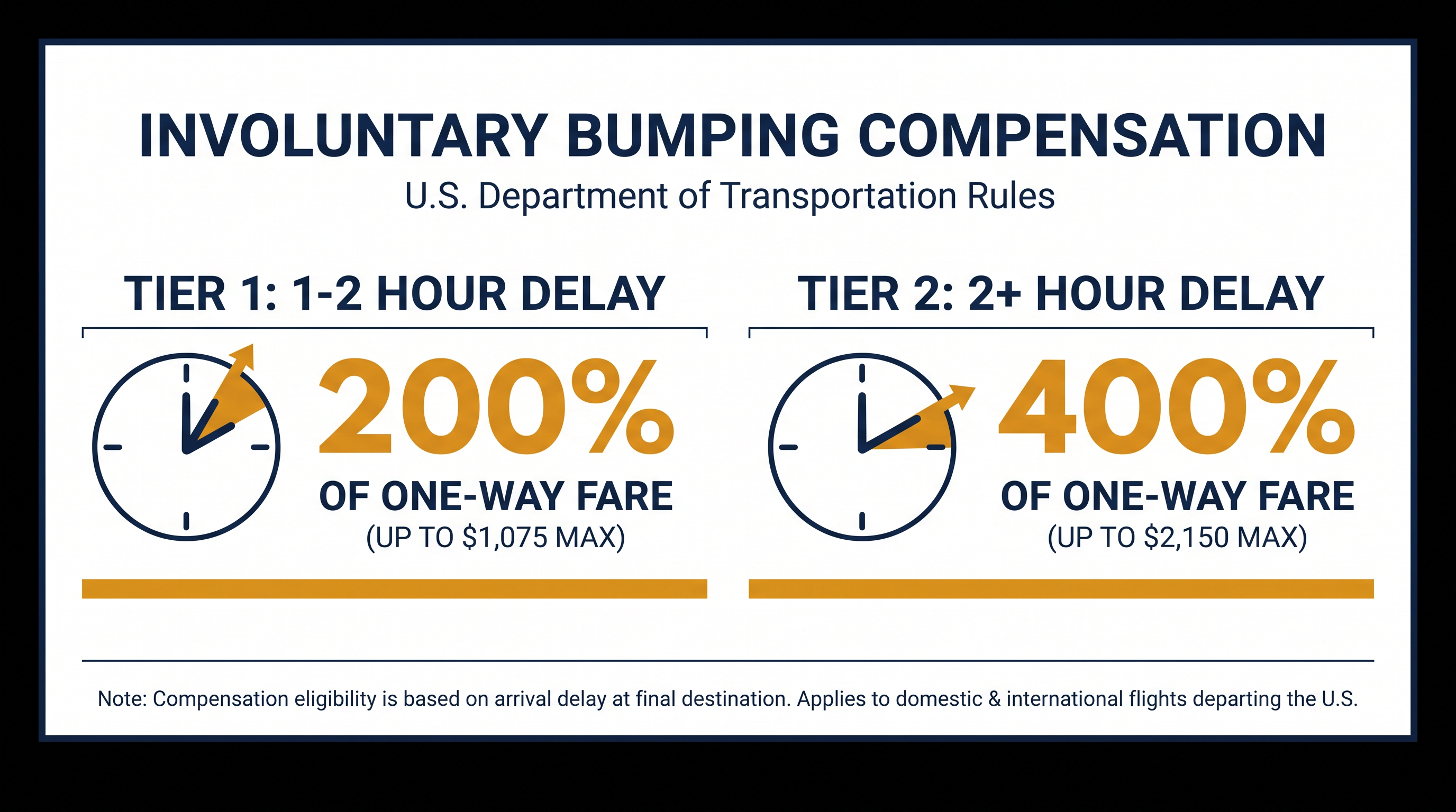 Involuntary denied boarding remains the one area where US law mandates strict cash compensation.