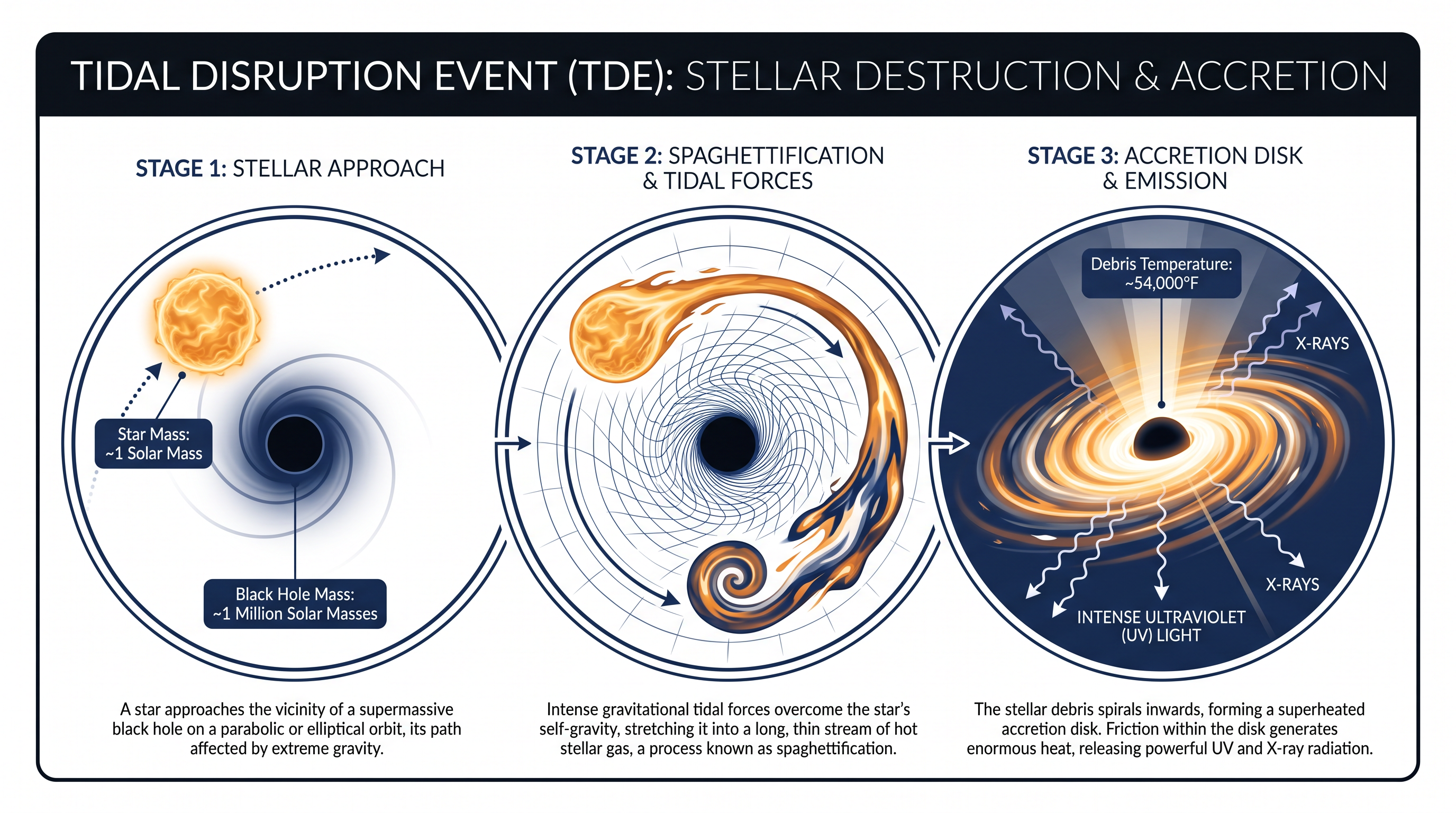 How a dormant black hole reveals itself by consuming a wandering star.