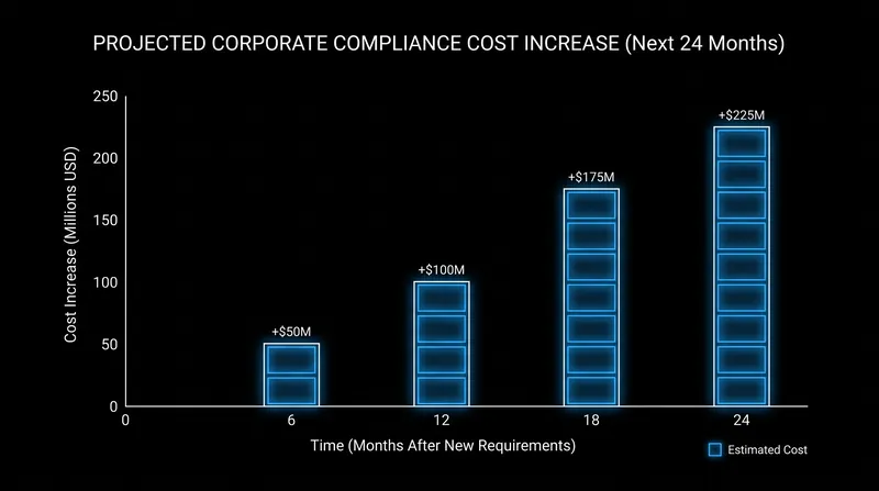 Projected impact of the 21st sanctions package on multinational corporate compliance budgets.