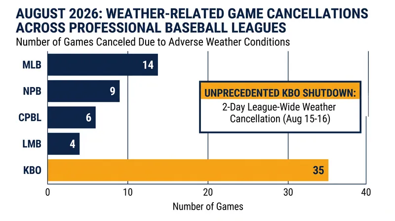 The KBO's two-day shutdown marks a historic pivot toward prioritizing player and fan safety during extreme weather.