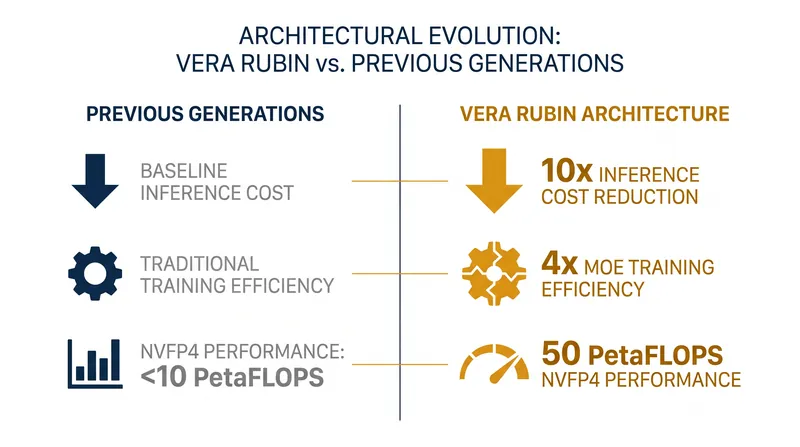 Generational leaps in efficiency promised by the Vera Rubin architecture.
