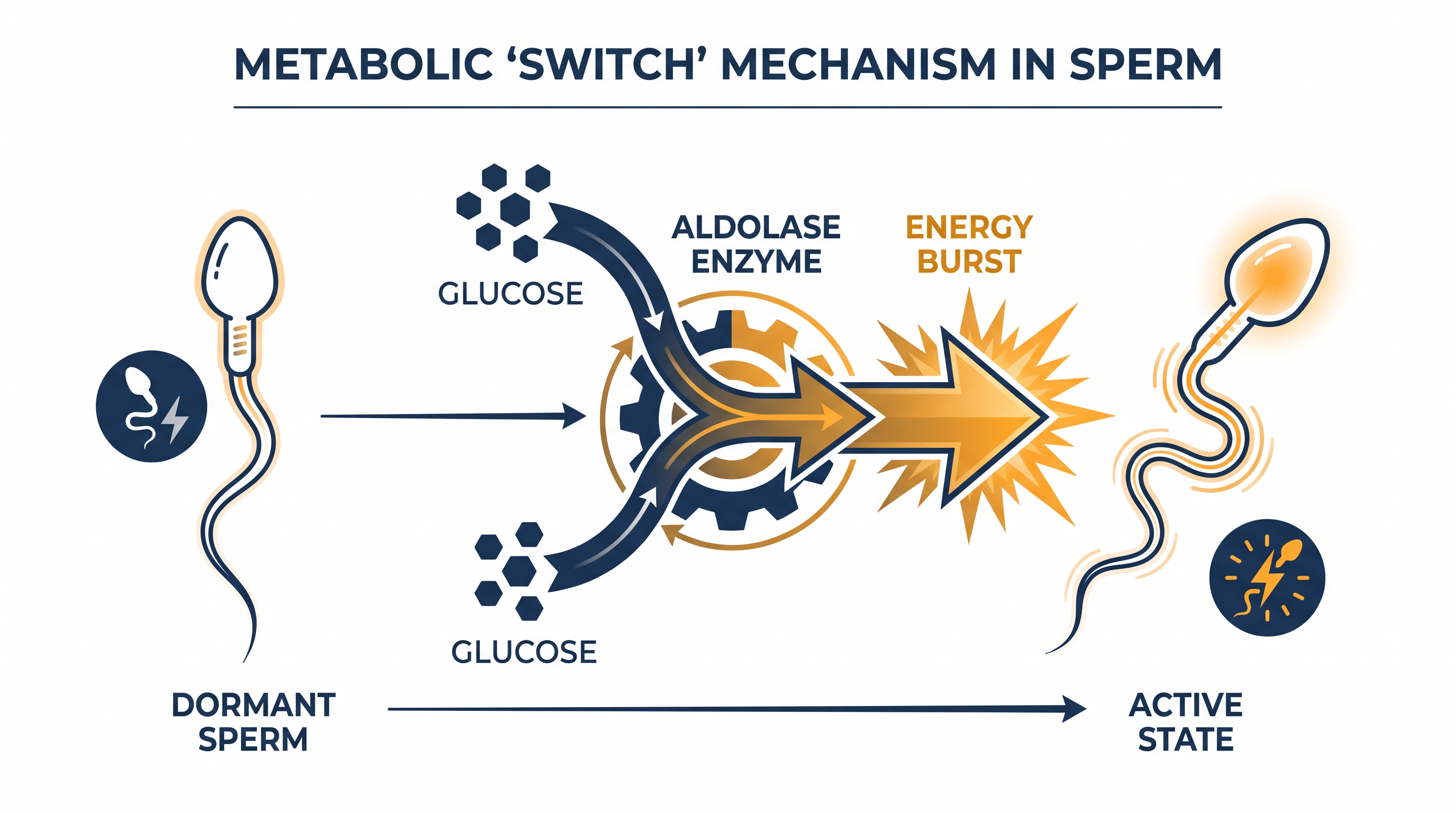 How the aldolase enzyme acts as a metabolic switch to supercharge sperm motility.