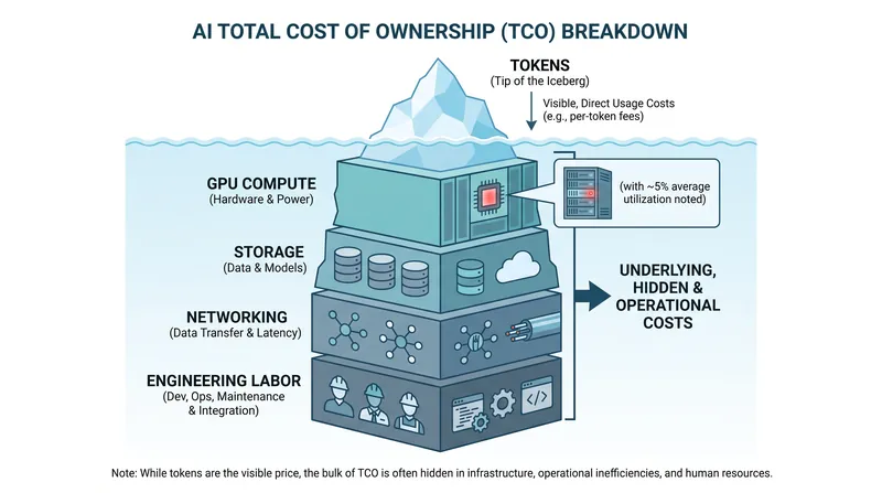 The true cost of AI extends far beyond the price of a token, encompassing idle hardware and adjacent infrastructure.