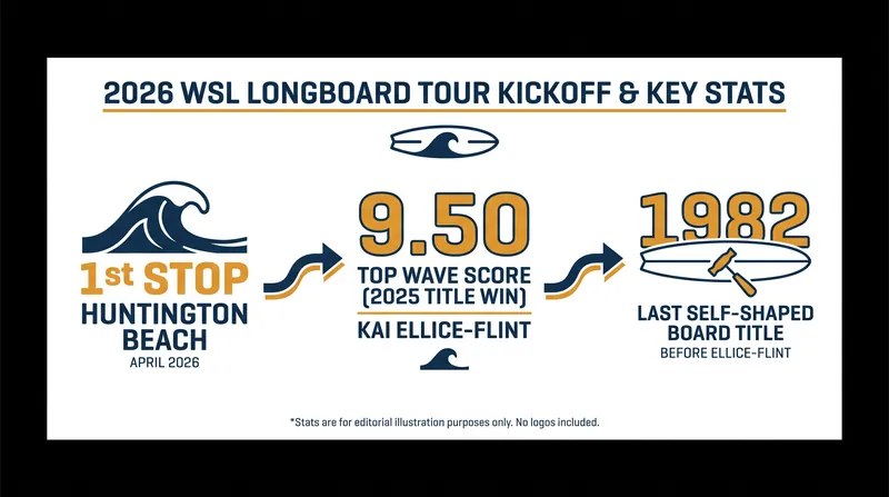 Key numbers surrounding the start of the 2026-27 World Longboard Tour.