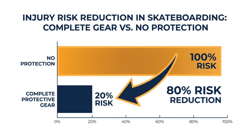 Medical professionals note that protective gear drastically reduces the risk of severe skateboarding injuries.