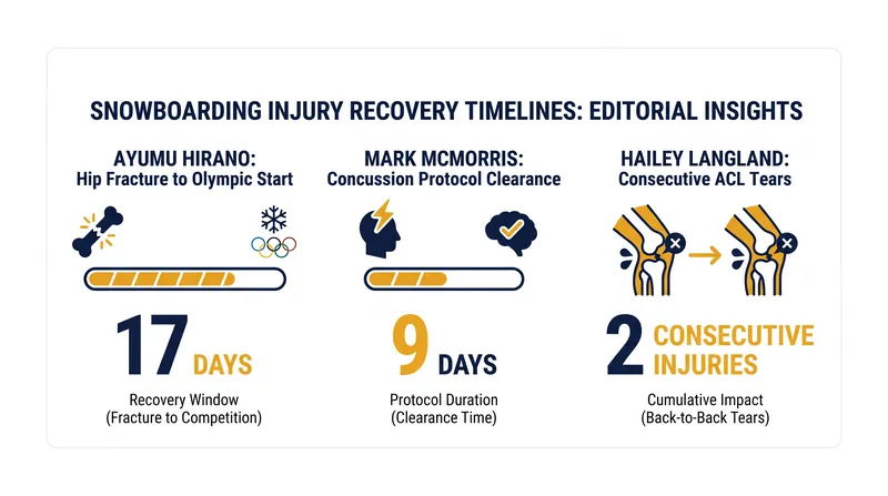 Key recovery timelines for snowboarding's biggest stars.