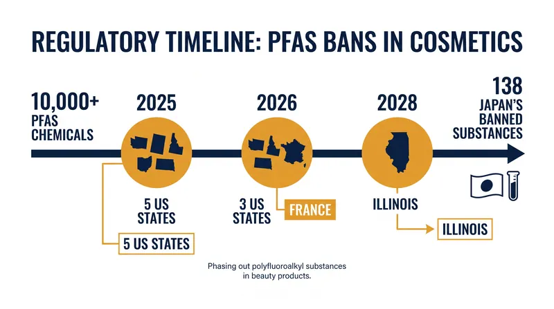 The rapid expansion of state and international PFAS bans is forcing a unified global reformulation strategy.