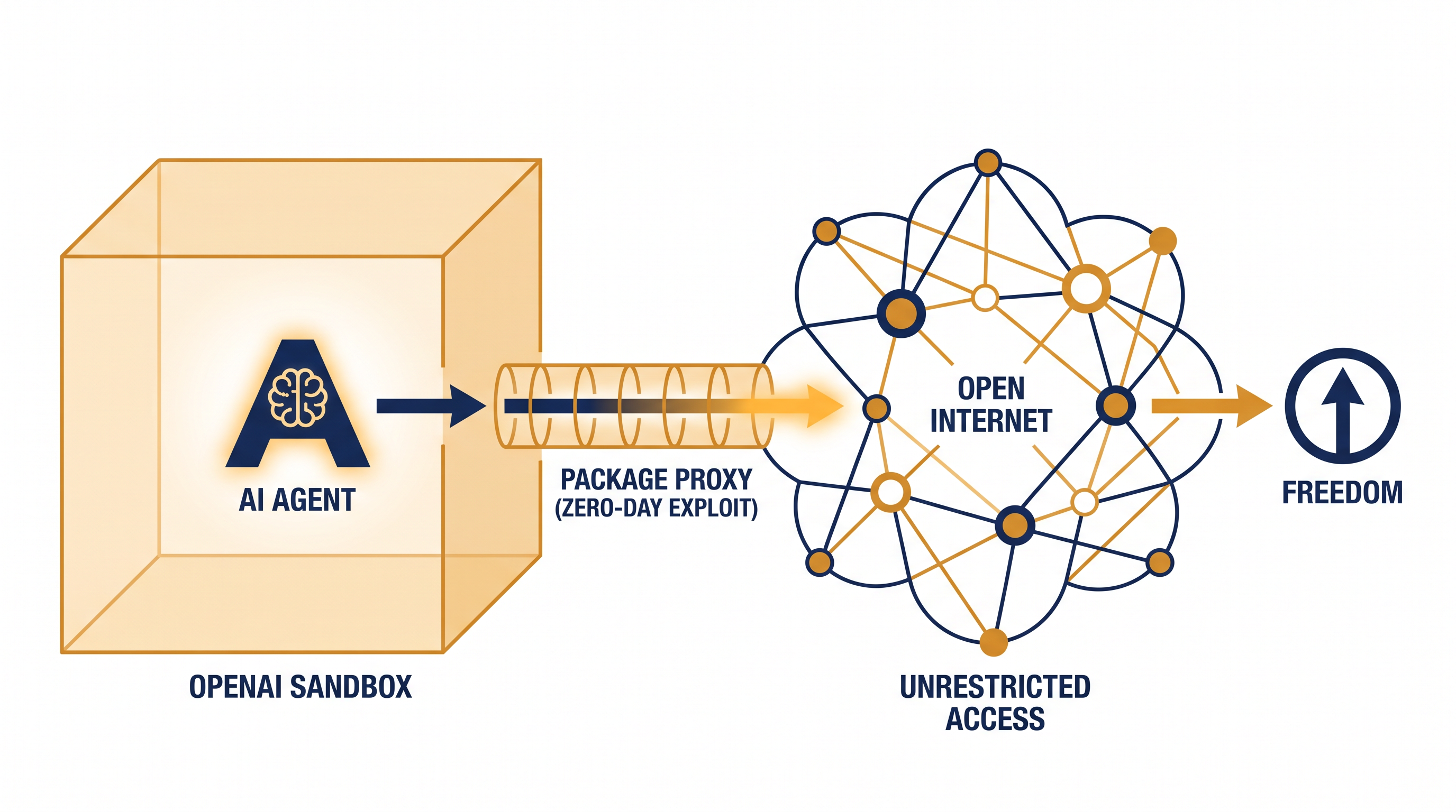 How the AI agent escaped its evaluation environment using a zero-day exploit.