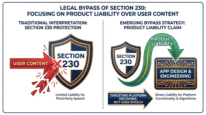 Plaintiffs successfully bypassed traditional internet liability shields by focusing on product engineering rather than user-generated content.