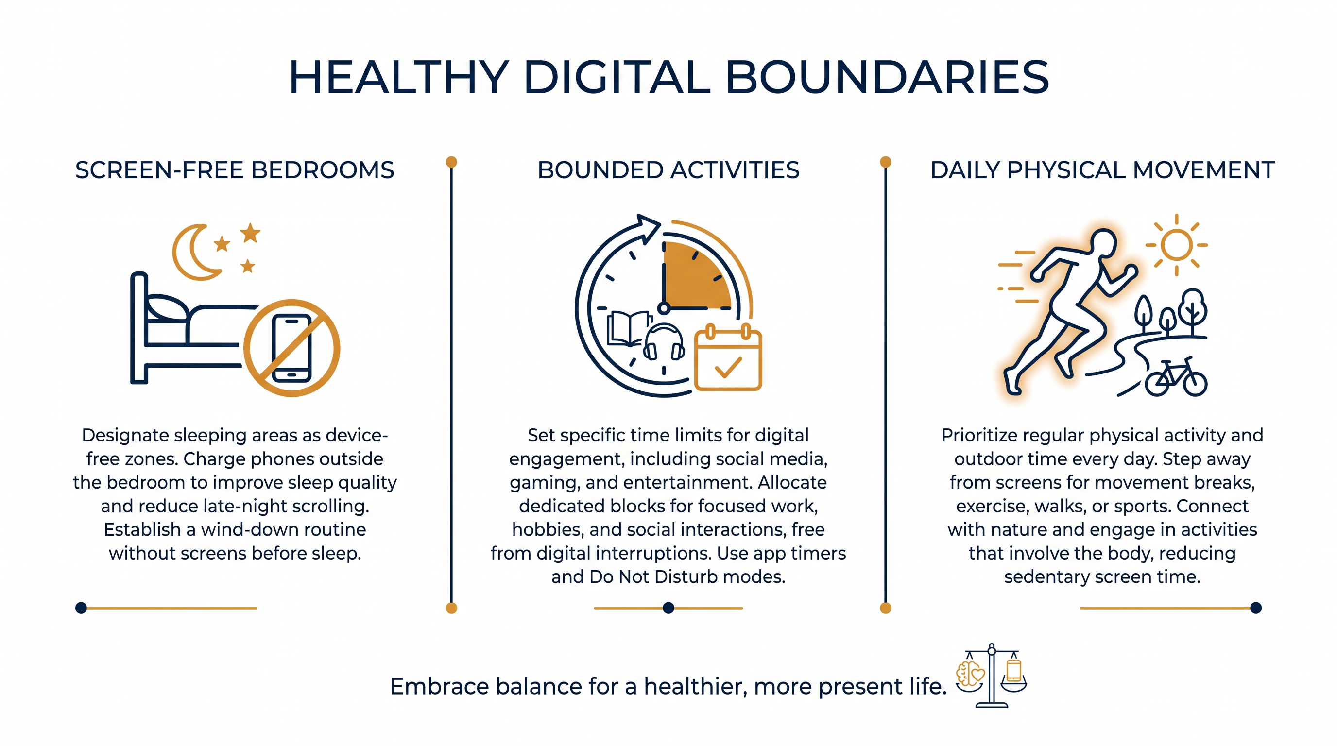 Experts recommend replacing the endless scroll with discrete, bounded activities and prioritizing physical movement.