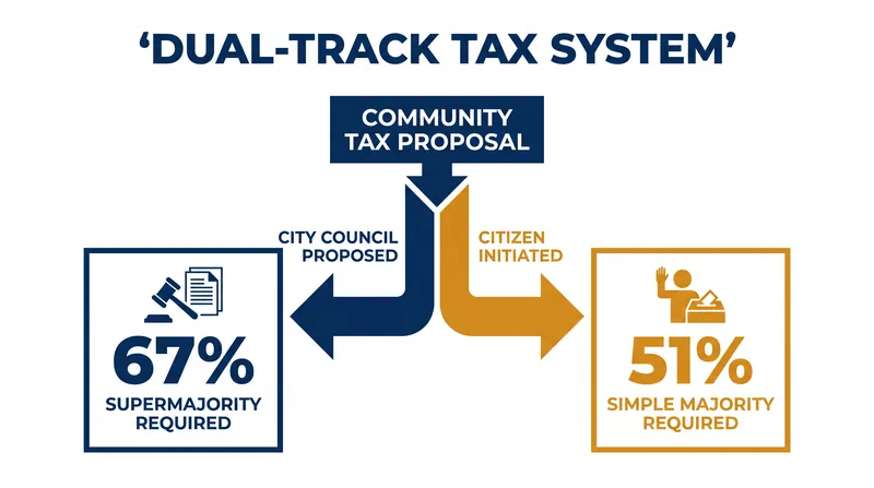 Under current rules, citizen-initiated special taxes require a lower threshold to pass than those proposed by city councils.