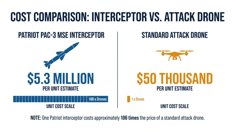 The unsustainable economics of traditional air defense.