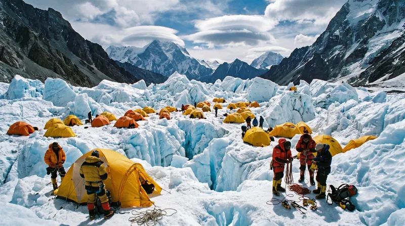 Acclimatizing on lower peaks exposes climbers to the extreme cold and physiological strain of high altitude.