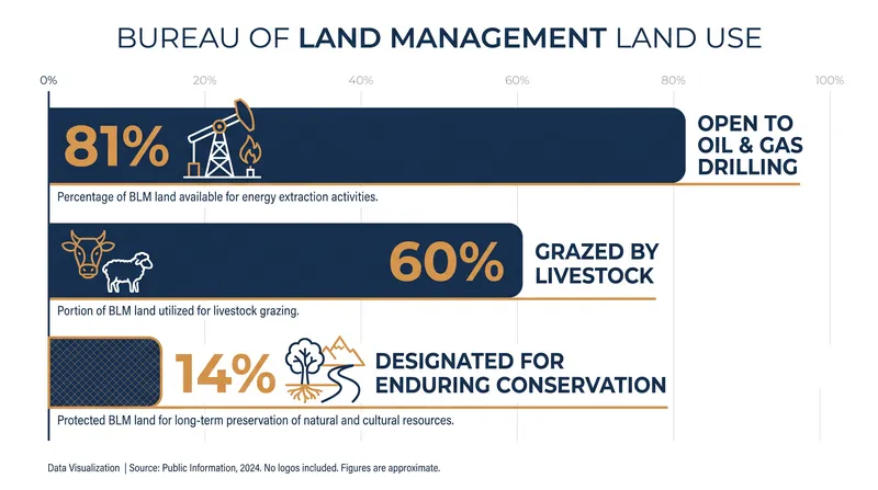 Current utilization of the 245 million acres managed by the Bureau of Land Management.