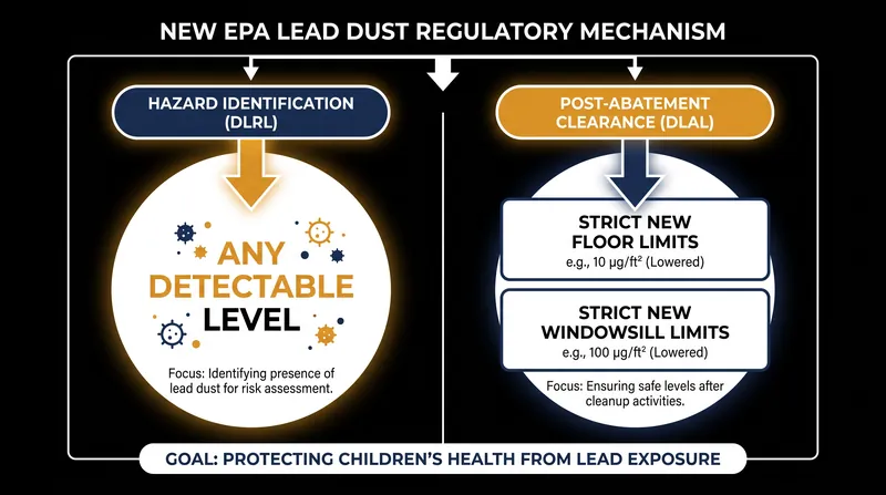 The EPA has decoupled hazard identification from post-abatement clearance, tightening both standards.
