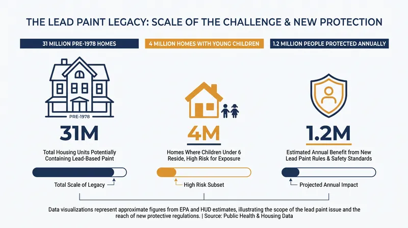 The new regulations aim to protect over a million Americans annually from the irreversible effects of lead exposure.