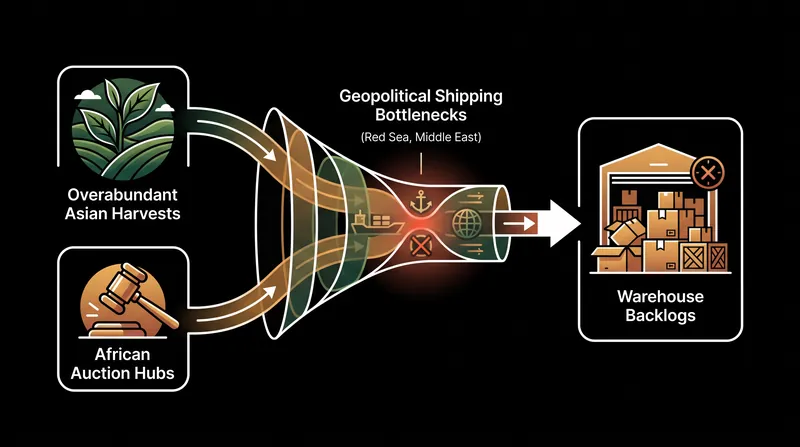 How structural oversupply and regional conflicts create a bottleneck at export hubs.