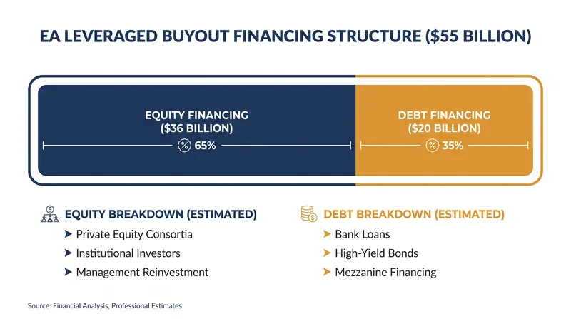 The consortium financed the historic buyout with $36 billion in equity and $20 billion in debt.