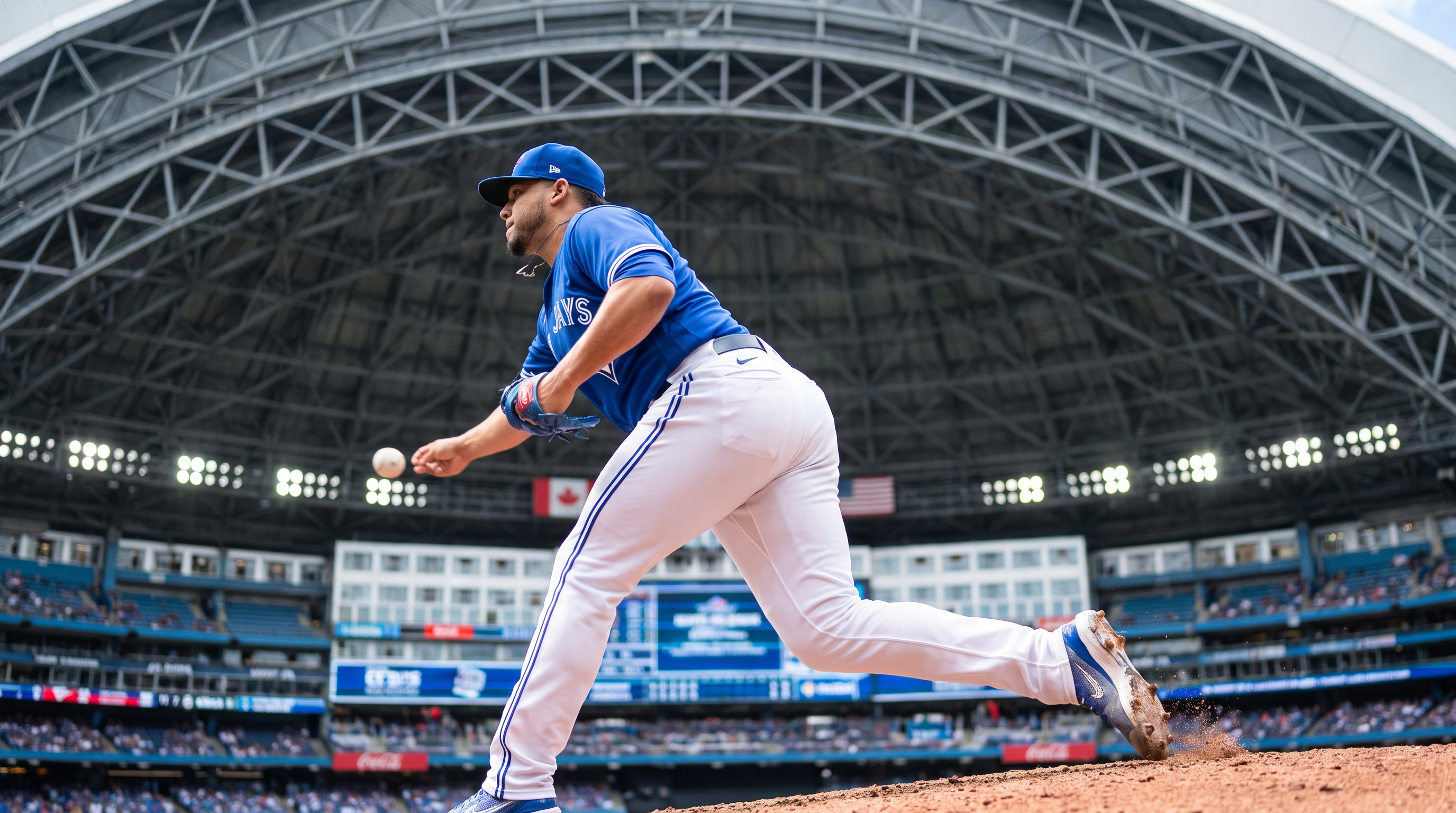 Toronto's pitching staff features new faces following a busy trade deadline.