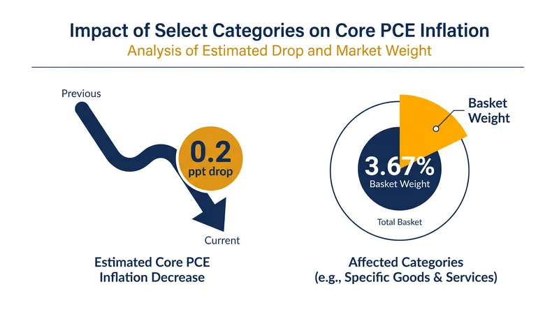 Estimated impact of the BEA's methodology revisions on core PCE inflation.