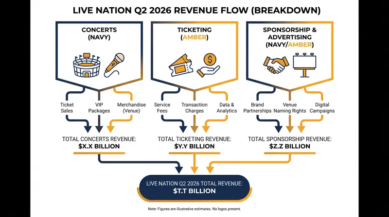Concerts remain the core revenue driver, though ticketing and sponsorships offer higher margins.
