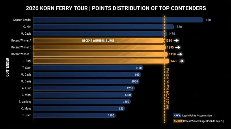 Recent victories by Derek Hitchner and Tommy Morrison have dramatically shaken up the race for the top 20.