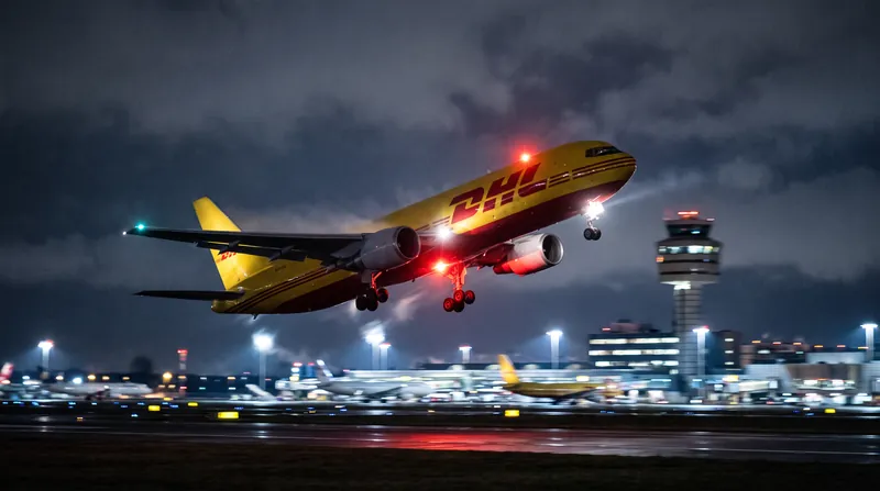 A DHL cargo plane was forced to abort its landing and subsequently struck an unidentified object mid-air.