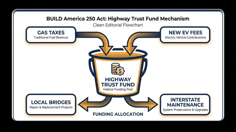 How the proposed legislation routes new EV fees directly into the Highway Trust Fund.
