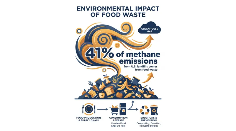 Decomposing food waste is a massive driver of point-source methane emissions.
