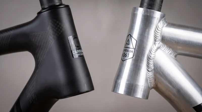 Modern hydroformed aluminum (right) is seeing a resurgence as budget carbon fiber exits the market.