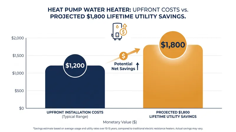 While upfront costs may be higher, long-term utility savings average $1,800 per household.