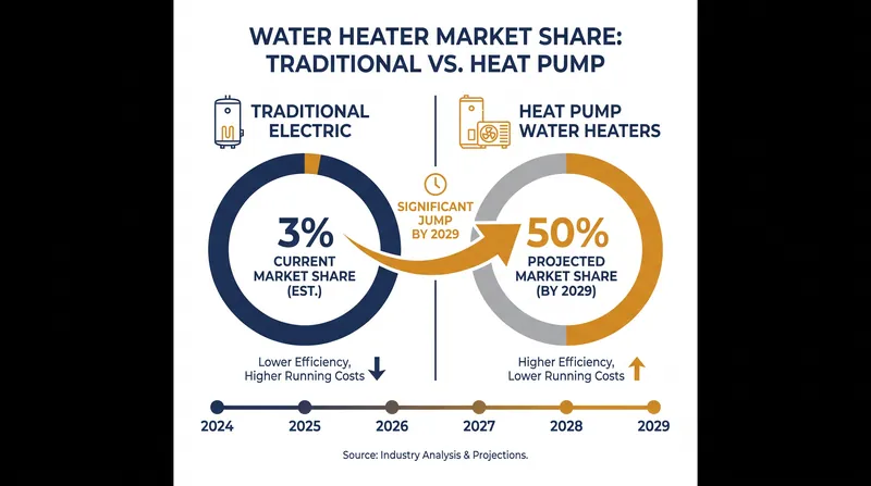 The DOE projects a massive shift toward heat pump technology over the next decade.