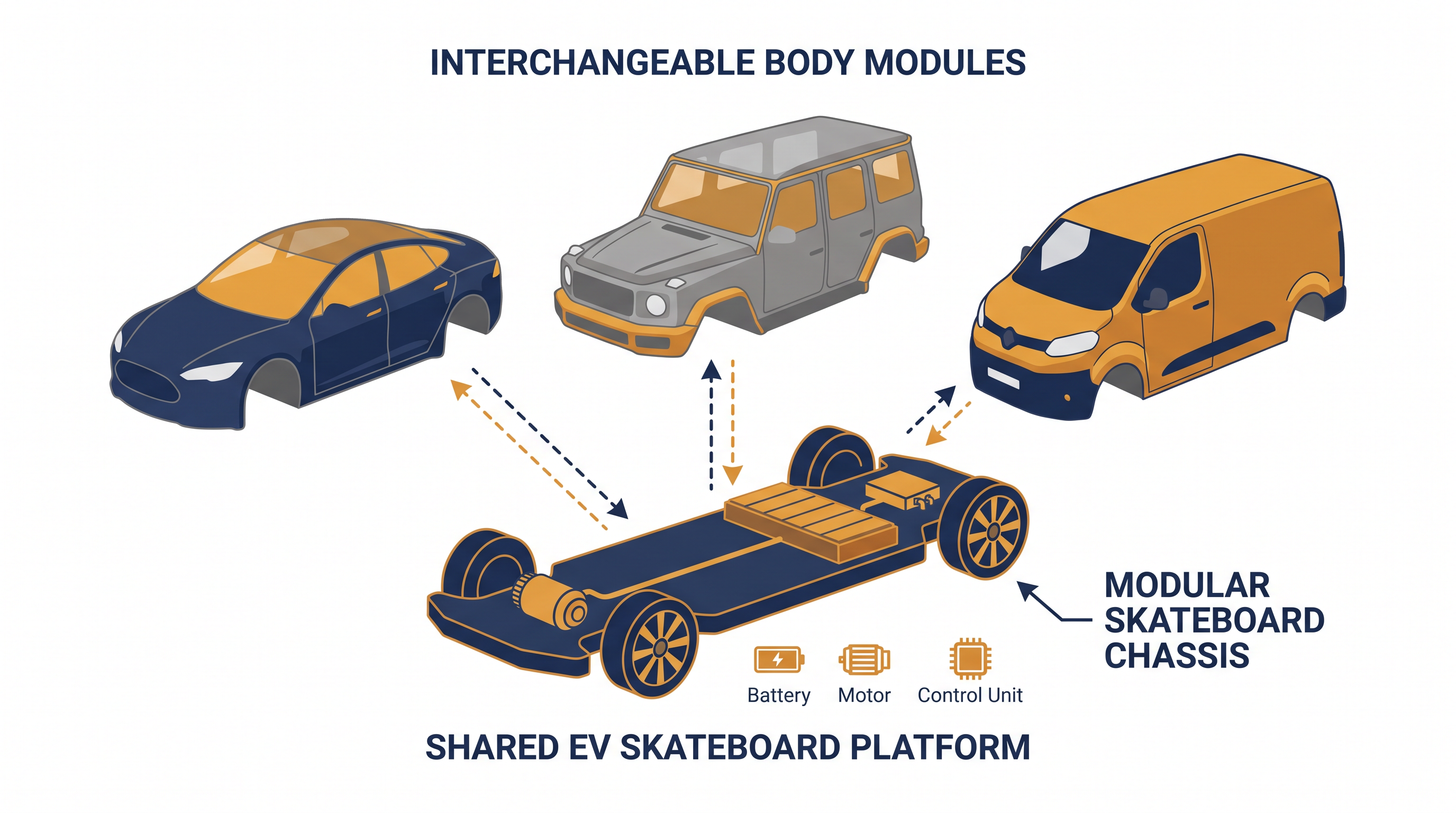 Future vehicles from both brands will share underlying battery and motor architectures.