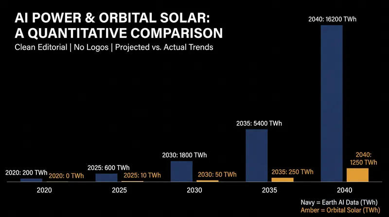 Orbital data centers theoretically bypass the gigawatt constraints of terrestrial power grids.