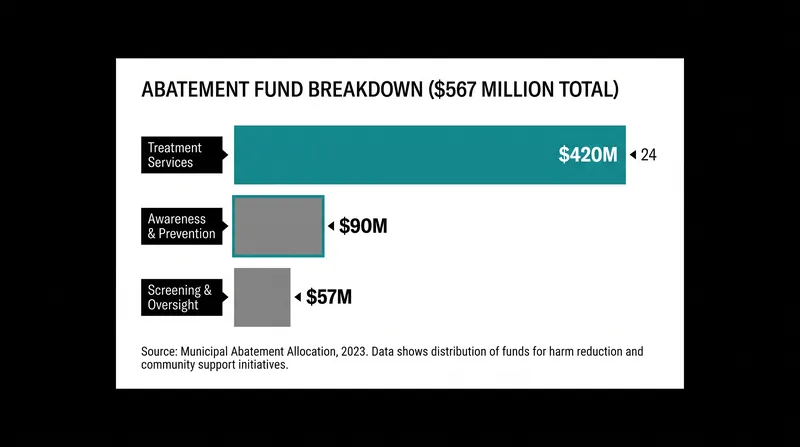 The bulk of the $567 million penalty is earmarked directly for community and family-based mental health treatment.