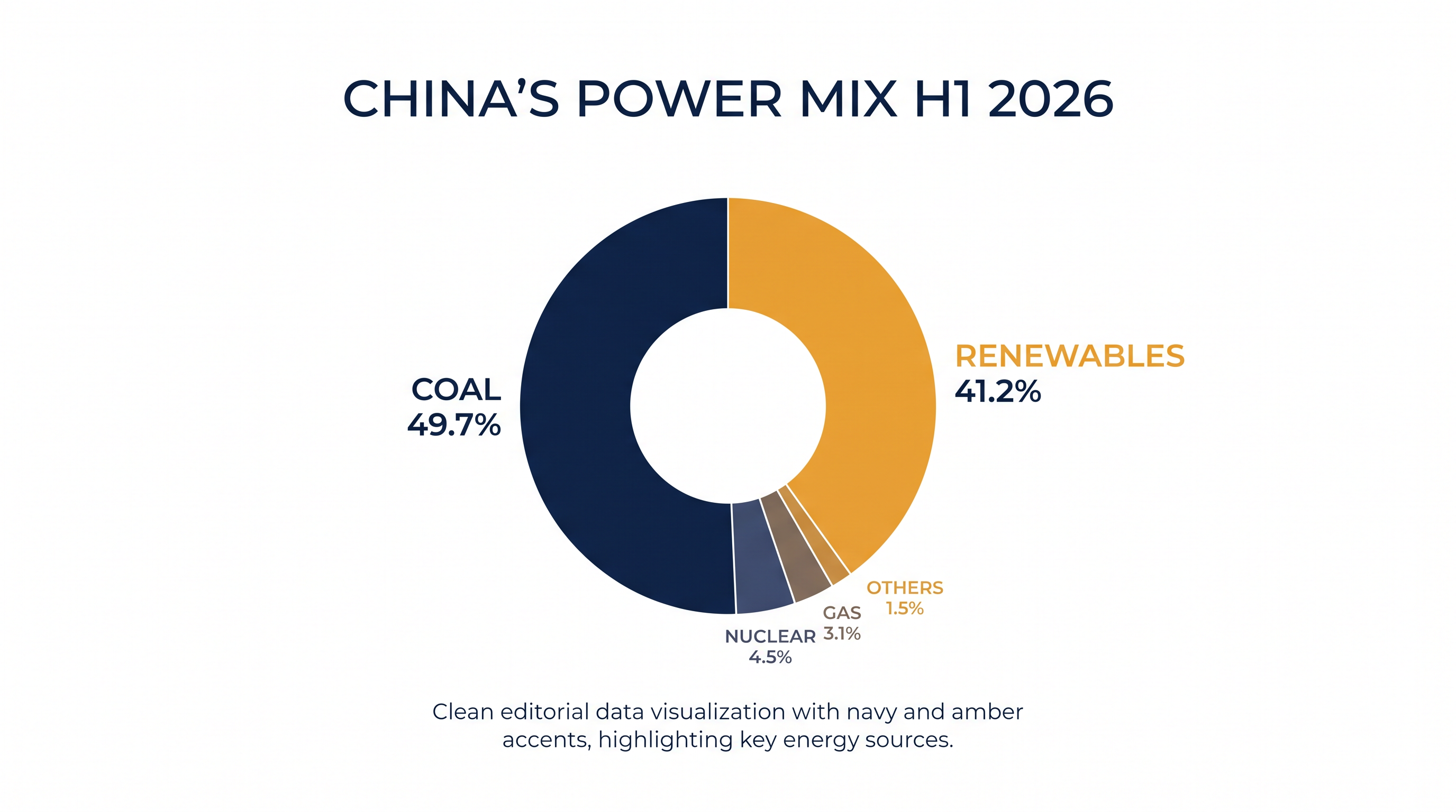 For the first time on record, coal accounted for less than half of China's total electricity generation over a six-month period.
