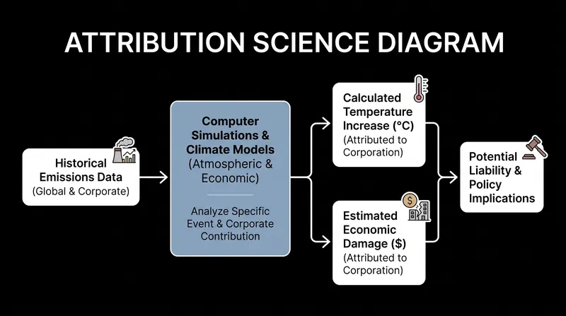 Attribution science allows researchers to calculate the exact thermodynamic impact of a single company's historical emissions.