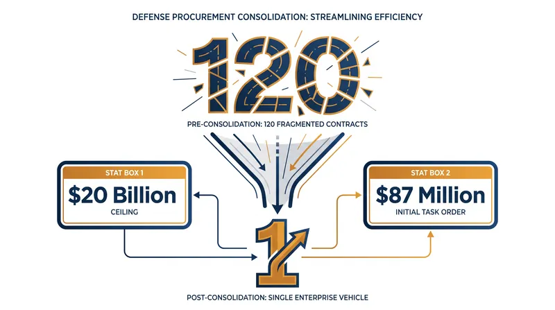 The enterprise agreement replaces 120 separate procurement pathways with a single contracting vehicle.