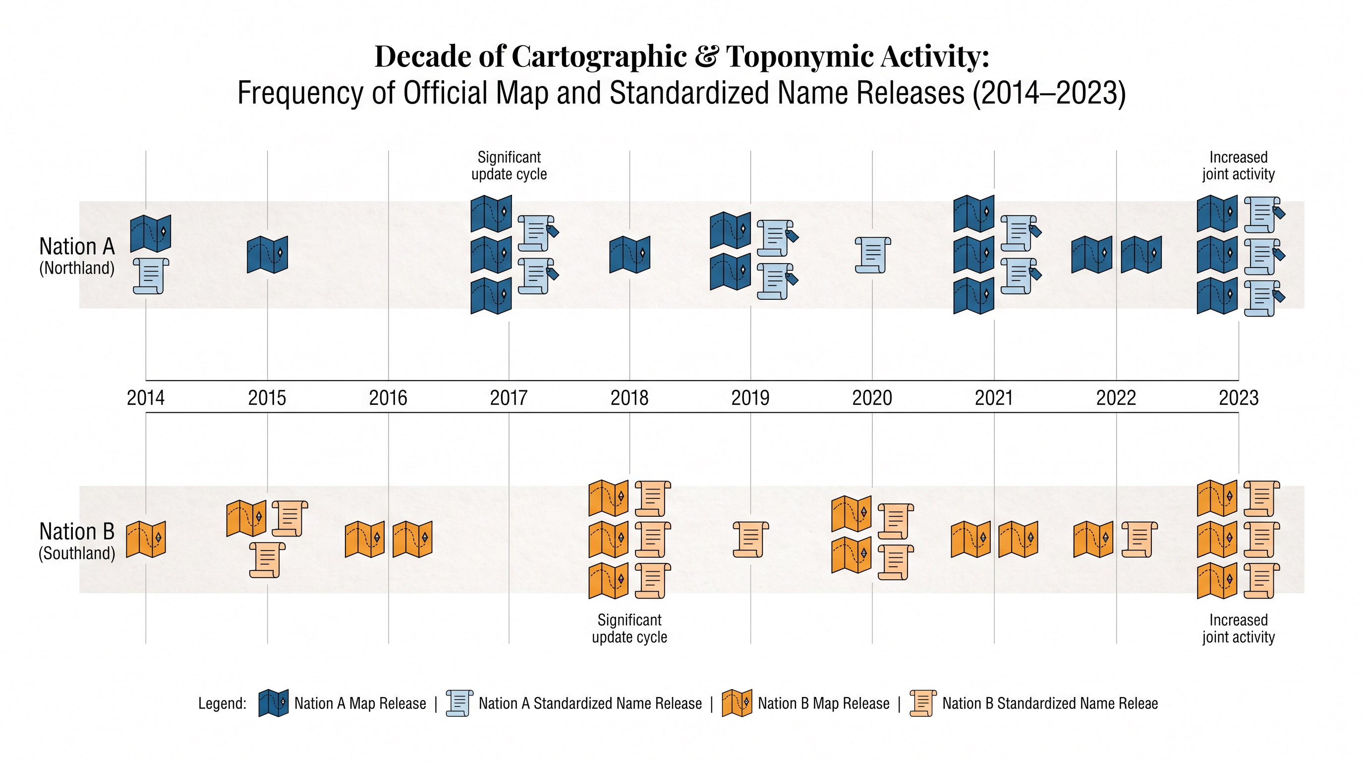 The pace of cartographic updates and renaming exercises has accelerated in recent years.