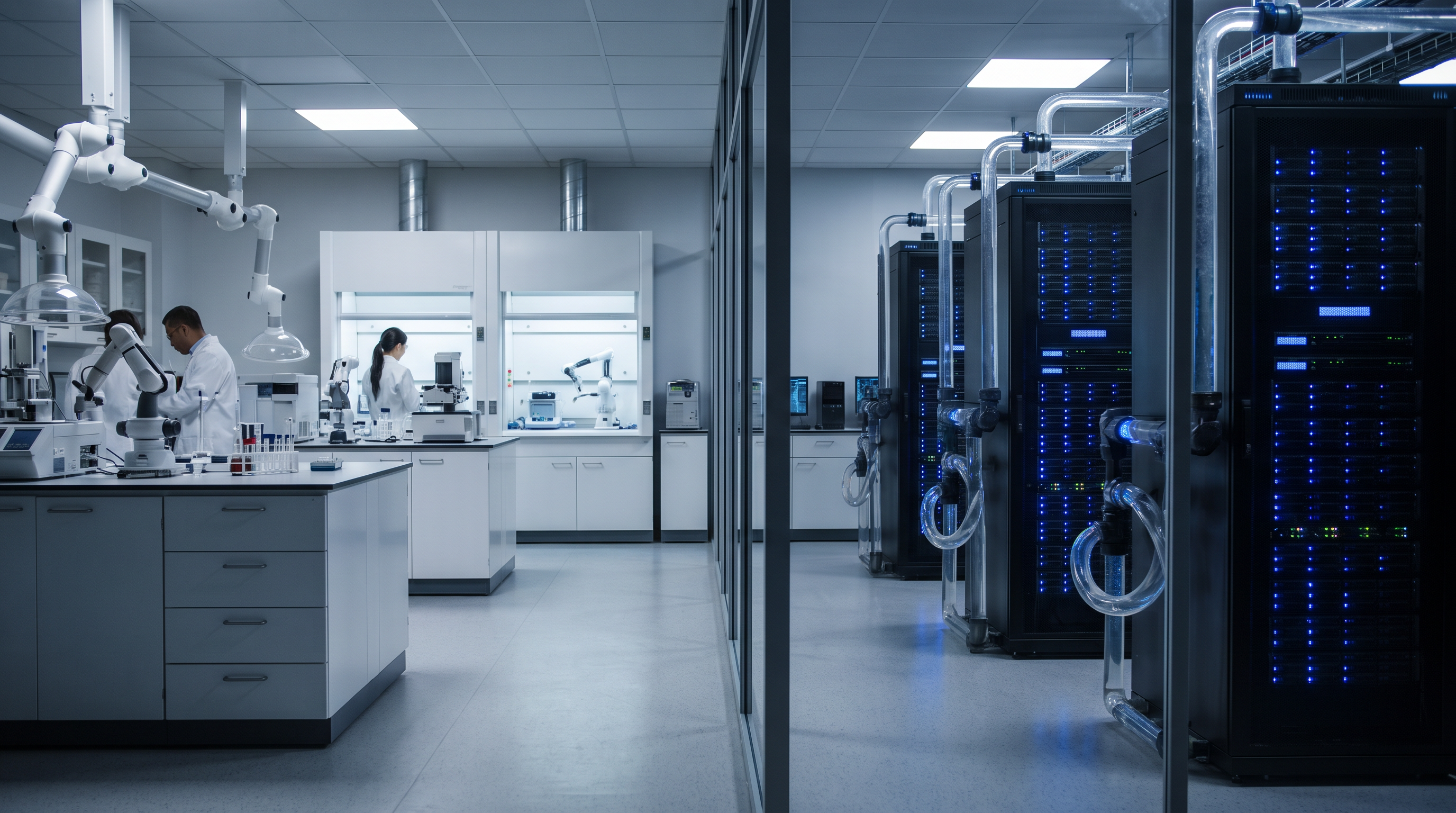 AI-native biotech firms require significantly more electrical power and cooling infrastructure than traditional wet labs.