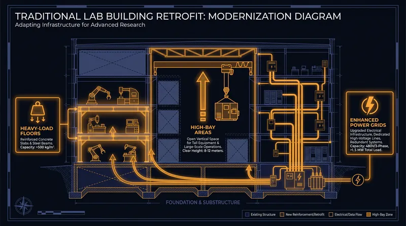 Developers are adopting scalable designs to accommodate the heavy machinery and power needs of tough tech.