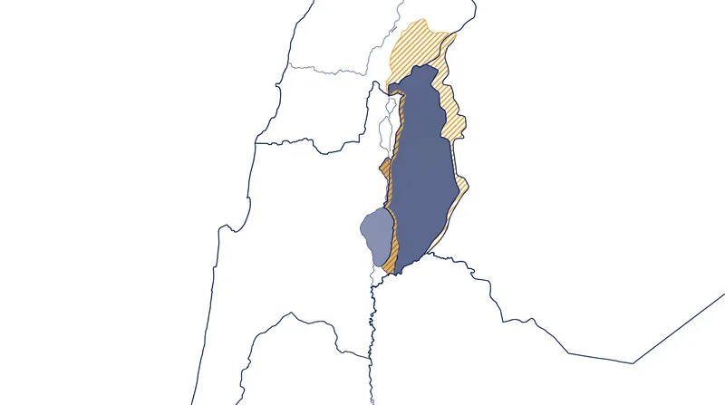 Map of the contested territories and buffer zones separating Israeli and Syrian forces.