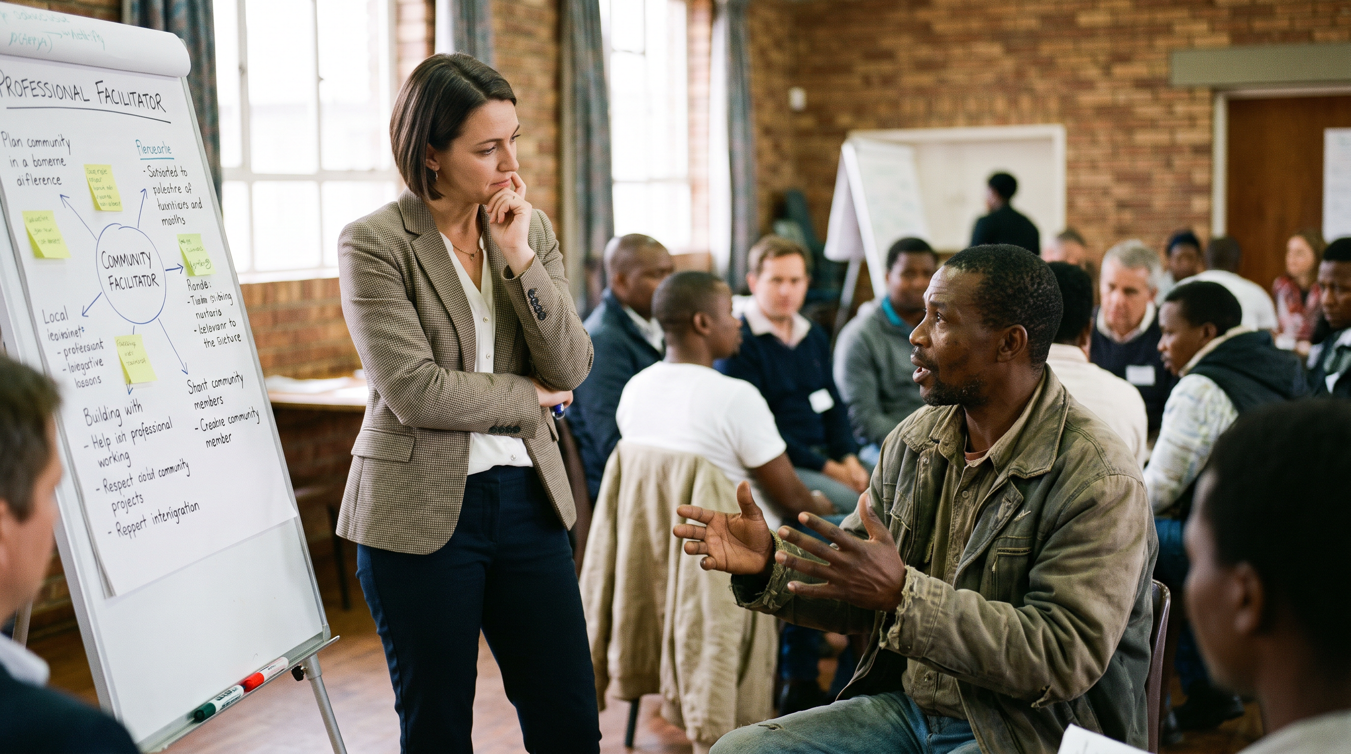 Unlike open-mic town halls, assemblies rely on professional facilitators to ensure all voices are heard equally.