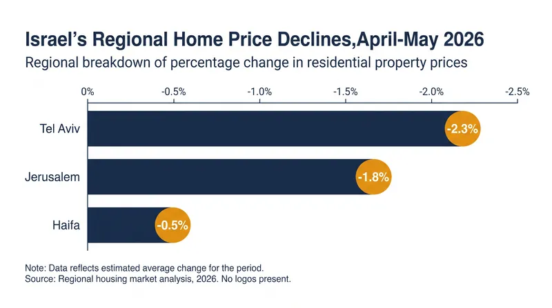 Tel Aviv and Jerusalem led the nationwide drop in housing prices during the spring of 2026.