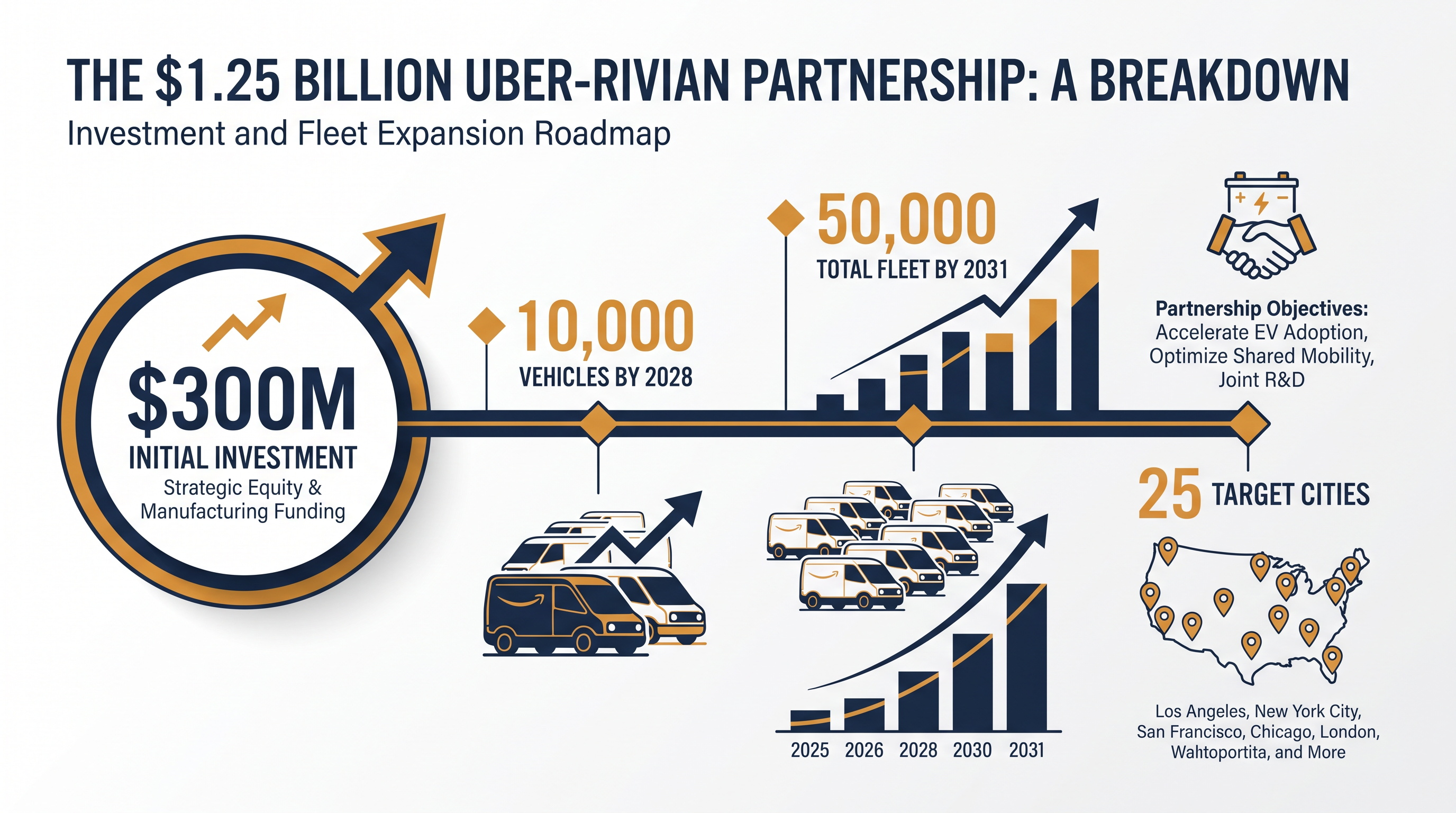 The phased rollout ties capital tranches to specific autonomous performance milestones.