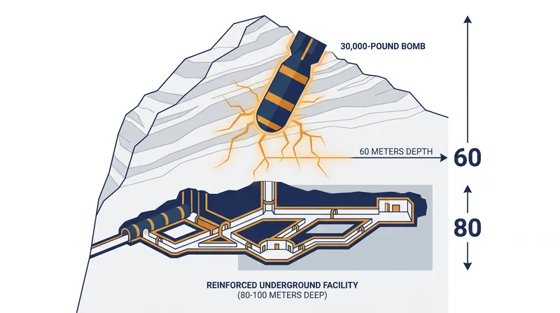 The physics of kinetic penetration place a hard mathematical limit on how deep conventional munitions can reach.