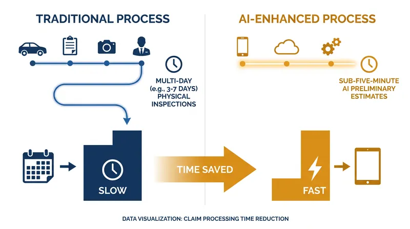 Computer vision algorithms can generate preliminary repair estimates in a fraction of the time required for manual inspections.