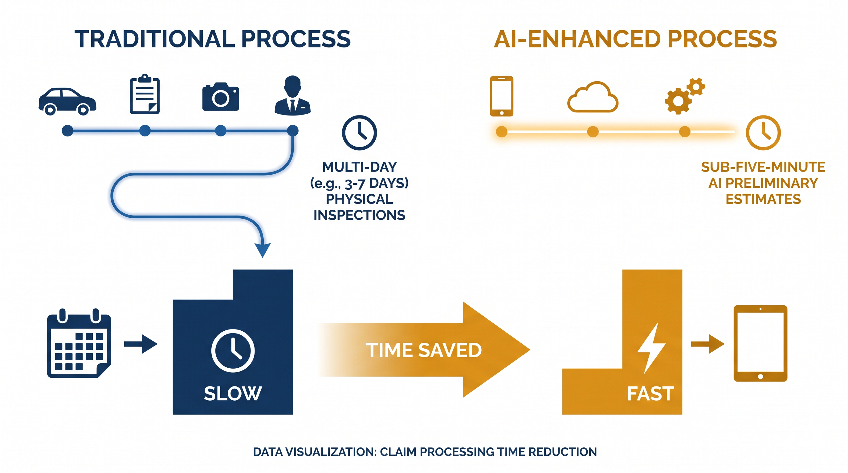 Computer vision algorithms can generate preliminary repair estimates in a fraction of the time required for manual inspections.