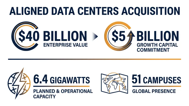 The consortium's total financial commitment includes a $5 billion injection specifically for expanding AI-ready capacity.